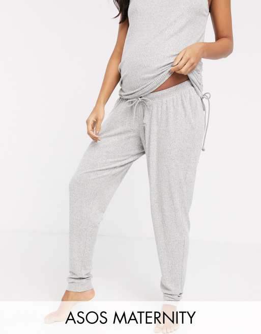 Joggers confort de tejido muy suave con diseño acanalado mix & match de ASOS DESIGN Maternity