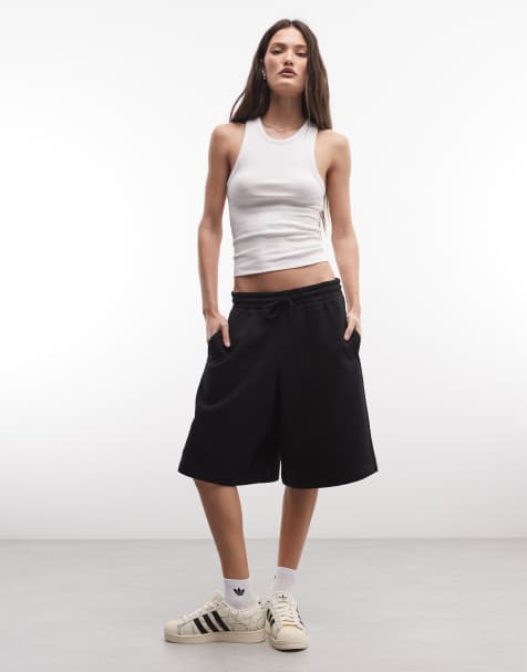 Joggers cortos negros de corte alargado de COLLUSION - view 1