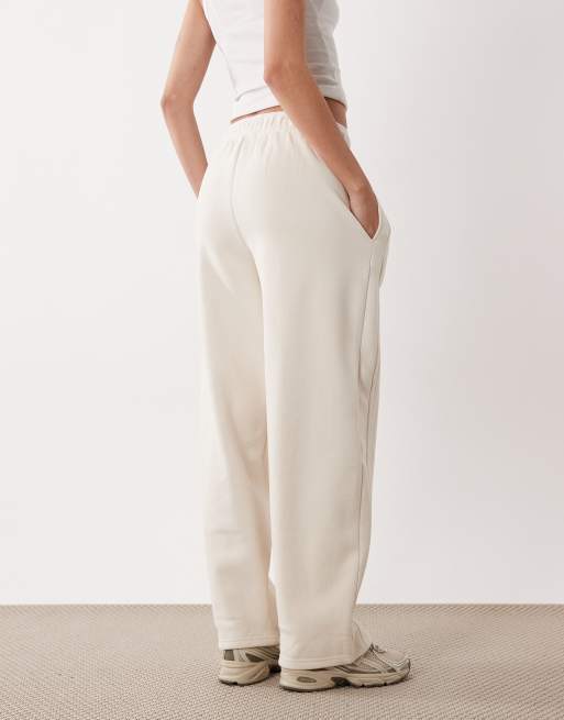 Joggers de chándal beis sésamo jaspeado de corte barrel de felpa de Cotton On, 5 de 5