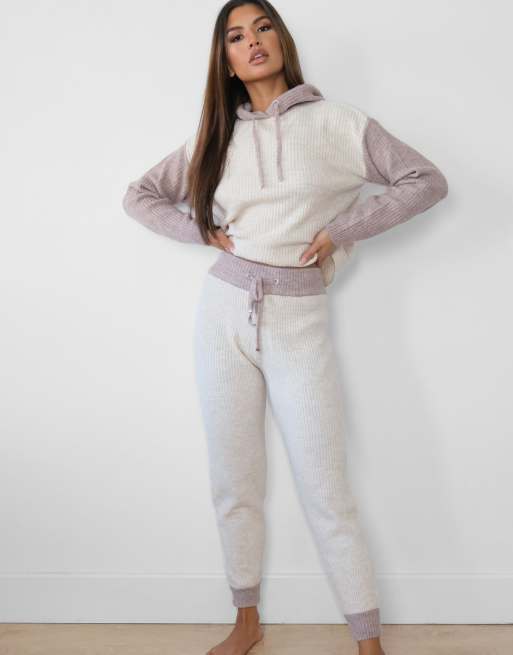Joggers de color piedra con diseño color block de Missguided (parte de un conjunto)