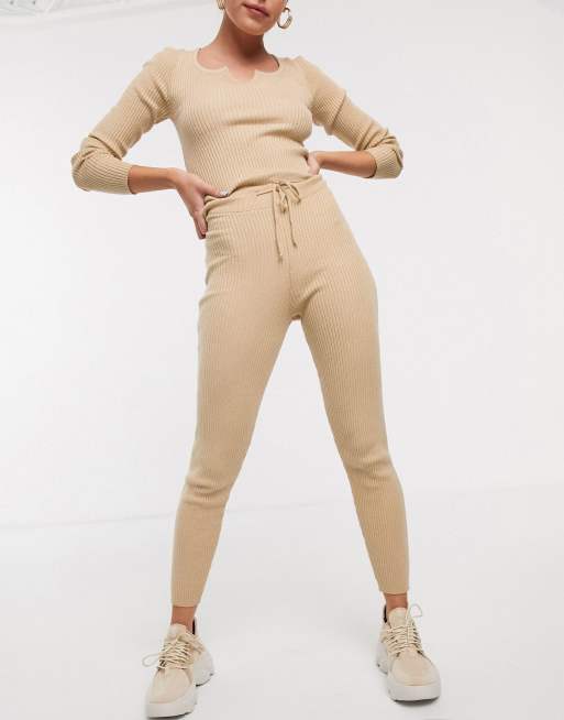 Conjunto de punto de canalé con joggers de Asos Design, 3 de 3