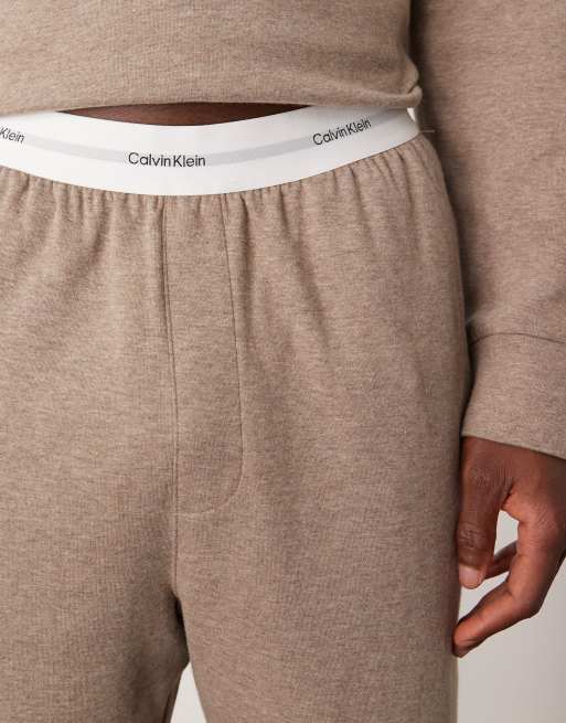 Joggers de estar por casa beis jaspeado Modern Cotton de Calvin Klein, 2 de 5