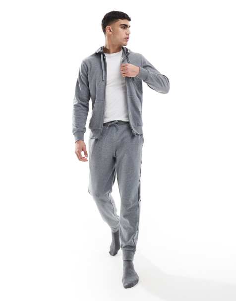 Joggers de estar por casa gris jaspeado con logo de Emporio Armani Bodywear (parte de un conjunto) - view 1
