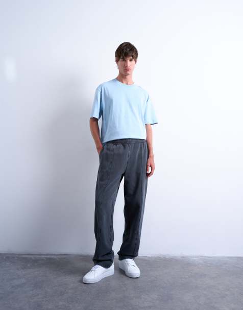 Joggers de pernera recta con lavado negro de Topman - view 1