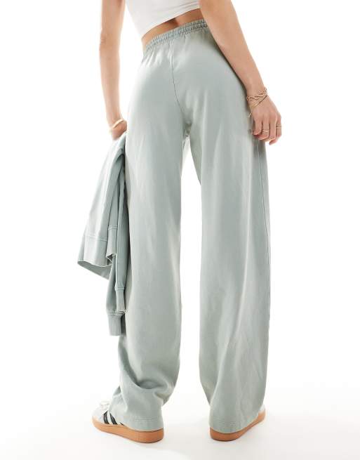Joggers de pernera recta con lavado verde salvia de ASOS DESIGN, 4 de 5