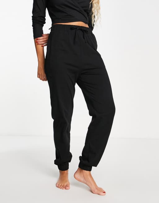 Joggers de pijama negros de punto Mix & Match de ASOS DESIGN