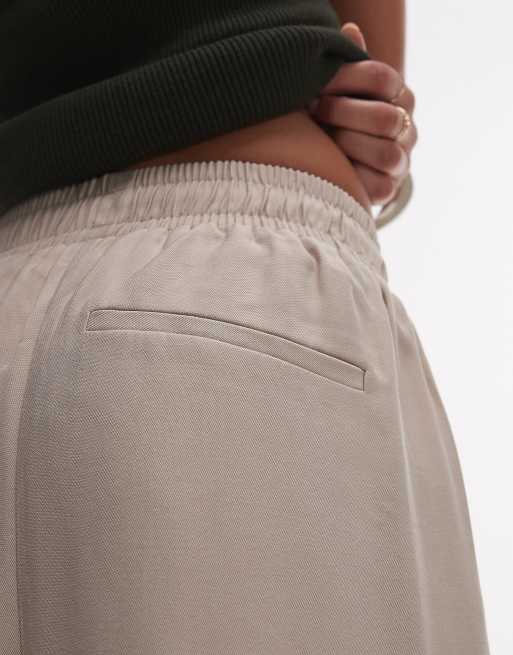 Joggers de sastre color piedra con cinturilla elástica de Topshop, 3 de 5
