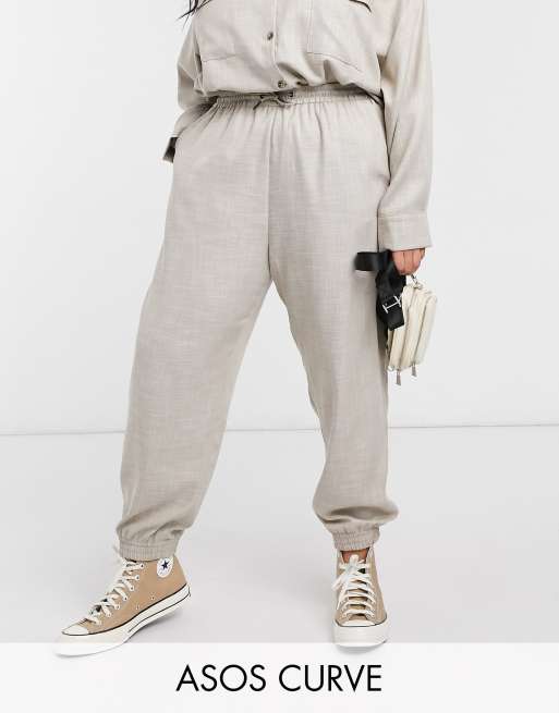 Traje de sastre con textura en camel de ASOS DESIGN Curve, 3 de 3