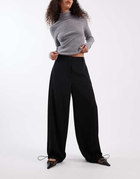 Joggers de sastre negros de corte globo de ASOS DESIGN - view 1
