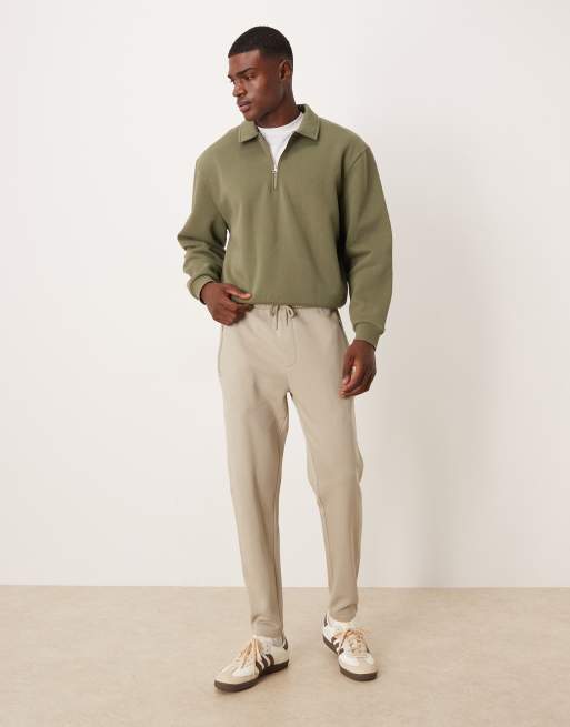Joggers de vestir caqui claro de corte slim de ASOS DESIGN, 2 de 5