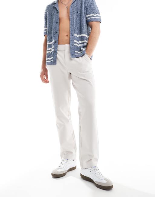 Joggers de vestir color crudo sin cierres de River Island