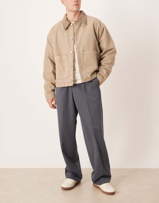 Joggers de vestir gris oscuro de pernera ancha de ASOS DESIGN, 2 de 5