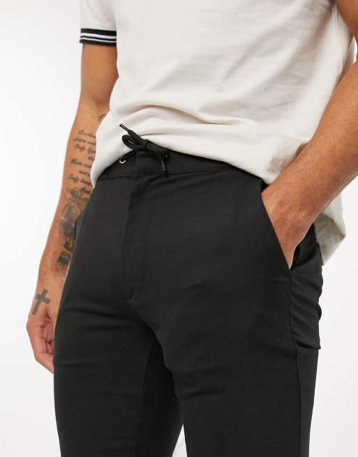 Joggers de vestir negros super pitillo de ASOS DESIGN, 3 de 4
