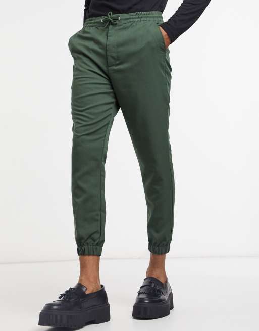 Joggers de vestir verdes de corte tapered de ASOS DESIGN