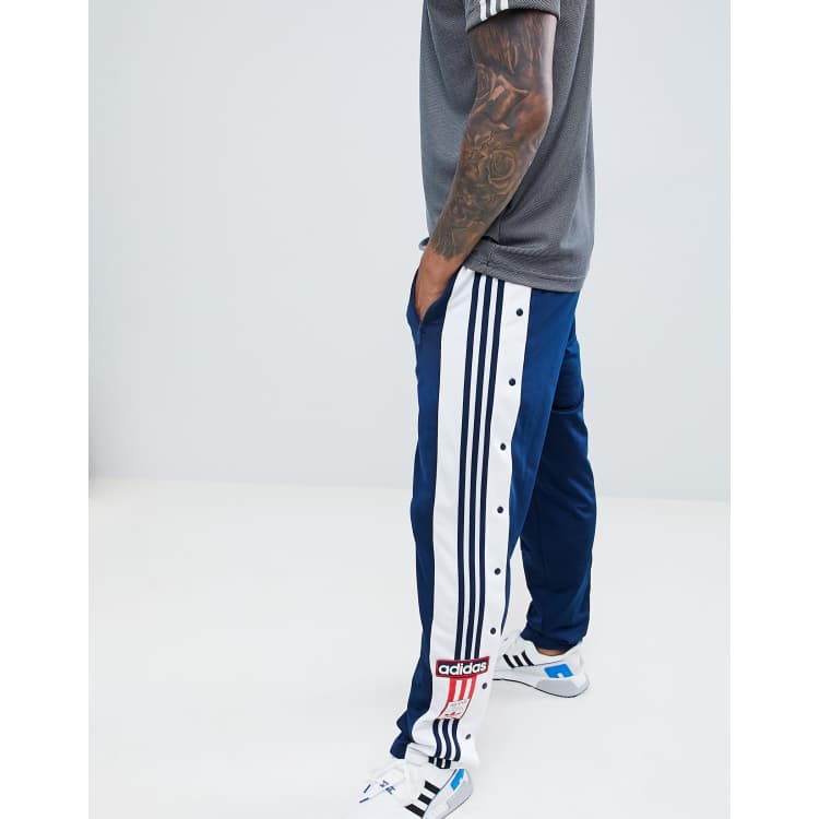 Pantalones de chándal azul marino con botones de presión Adibreak de adidas  Originals