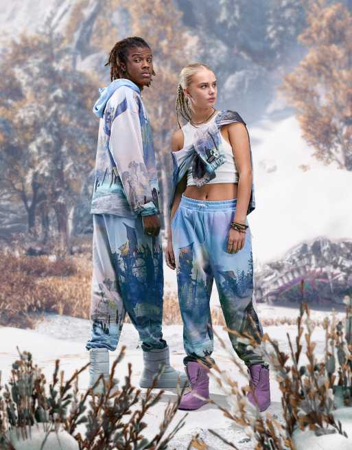 Joggers extragrandes unisex con estampado integral de ASOS X Horizon Forbidden West (parte de un conjunto)
