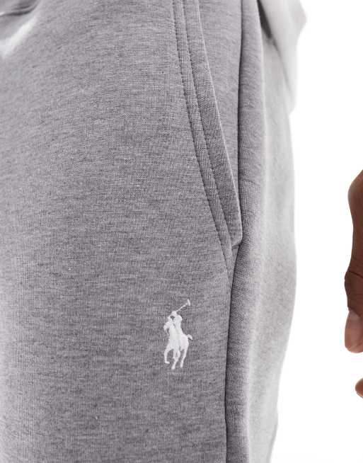 Joggers gris carbón jaspeado con logo de punto doble de Polo Ralph