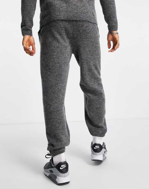 Joggers gris claro de punto suave de ASOS DESIGN (parte de un