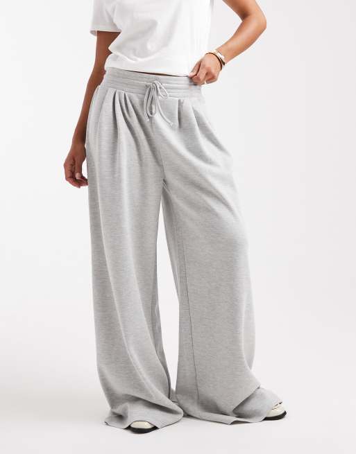 Joggers gris claro jaspeado de pernera ancha de punto de Vero Moda (parte de un conjunto), 3 de 5
