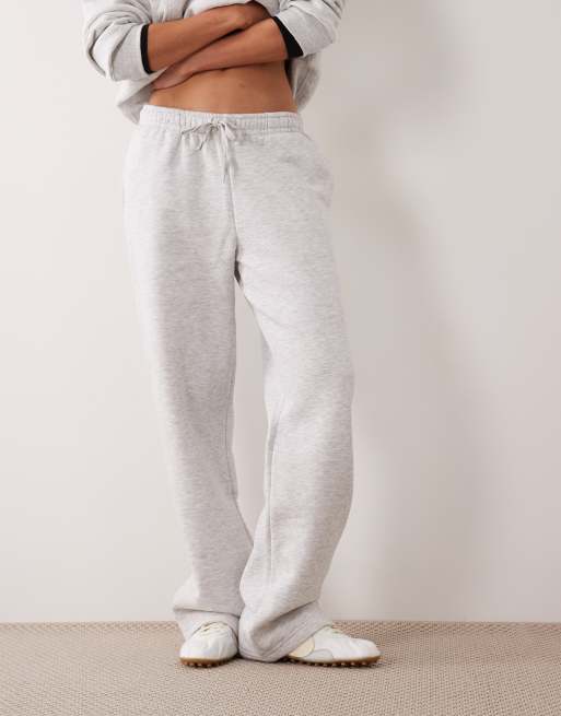Joggers gris claro melange de pernera recta suelta de Gina Tricot (parte de un conjunto), 2 de 5