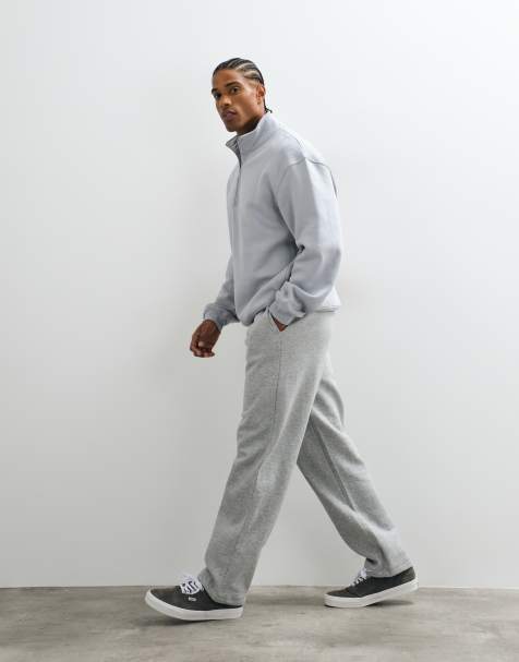 Joggers gris jaspeado básicos de pernera recta de ASOS DESIGN - view 1