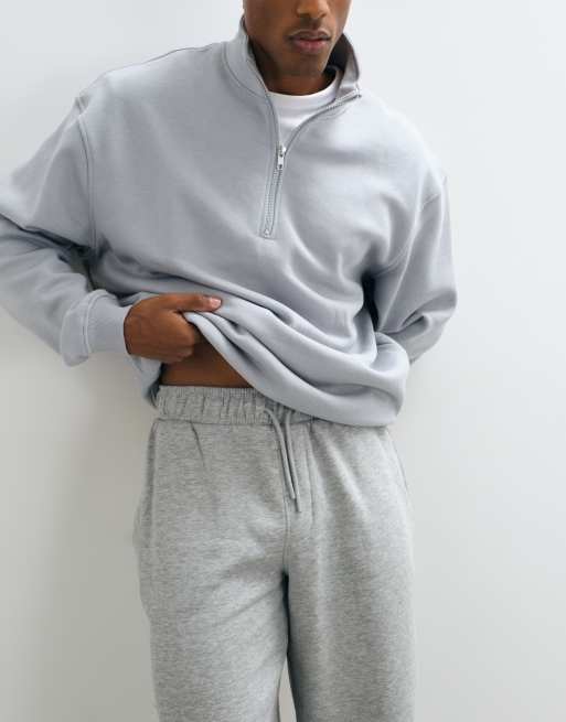 Joggers gris jaspeado básicos de pernera recta de ASOS DESIGN, 2 de 5