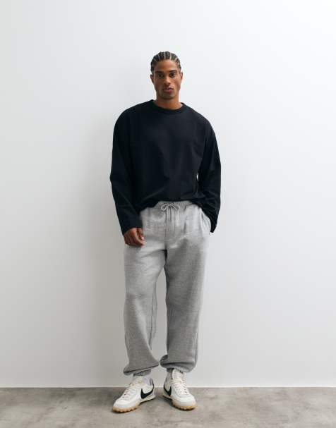 Joggers gris jaspeado básicos extragrandes de ASOS DESIGN - view 1