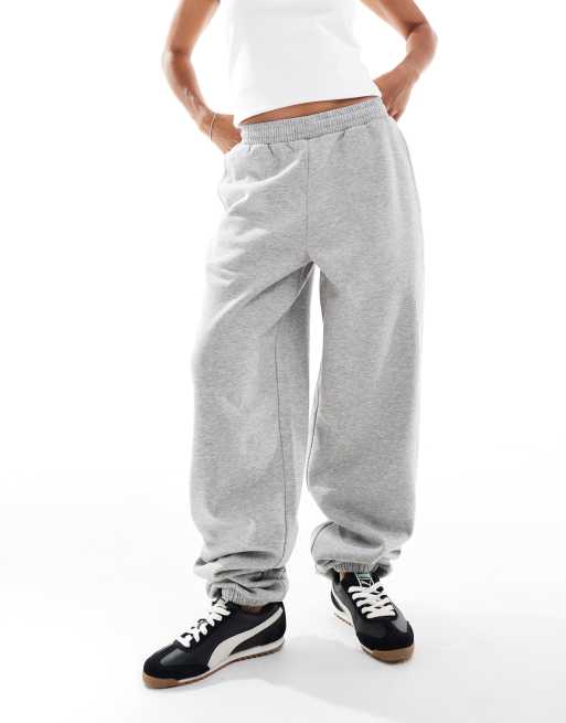 Joggers gris jaspeado con bajos ajustados e interior afelpado Ultimate de ASOS DESIGN Petite, 3 de 5