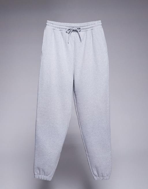 Joggers gris jaspeado extragrandes de tejido grueso de 400 g/m² premium de ASOS DESIGN, 2 de 5