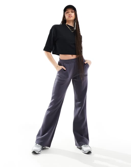 Joggers gris oscuro de pernera ancha de Kaiia Tall