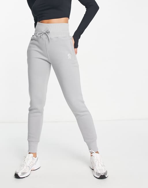 Joggers gris pálido de talle alto Sky de Gym King , 3 de 4