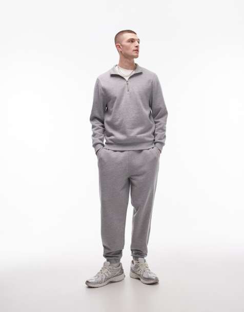Joggers grises básicos de corte tapered de ASOS DESIGN - view 1