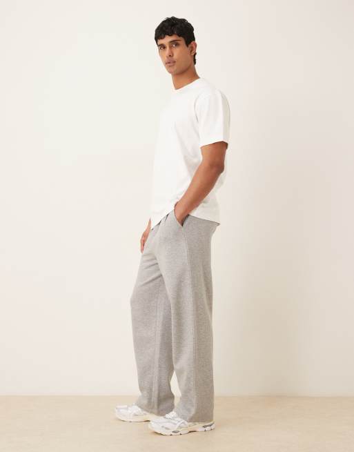 Joggers grises de pernera ancha con pinzas de ASOS DESIGN, 3 de 5