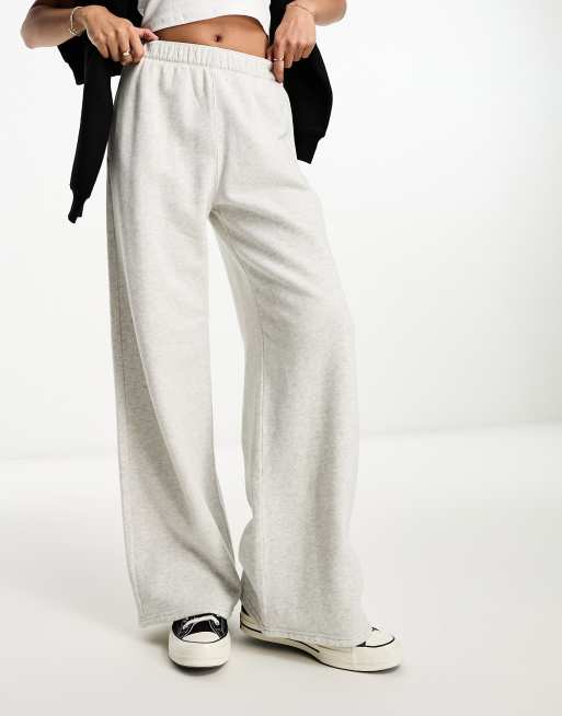 Joggers grises de pernera ancha de Hollister