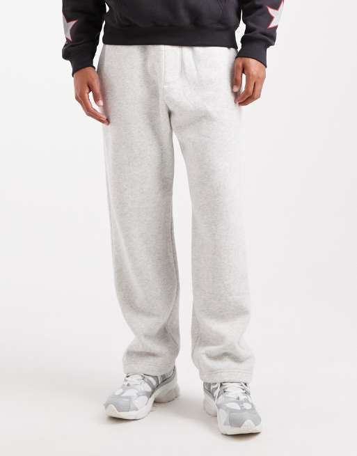 Joggers grises holgados con bajos abiertos de Hollister