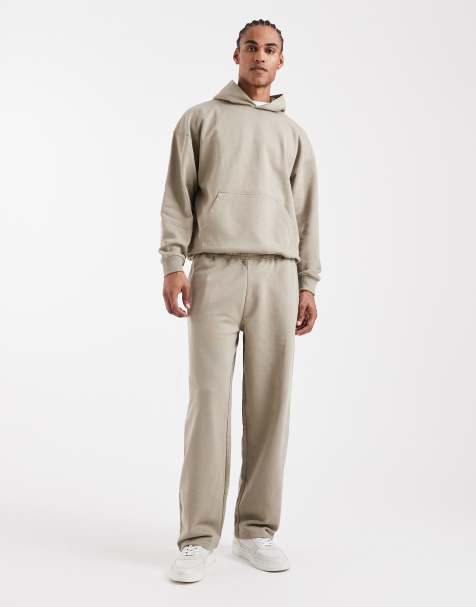 Joggers marrón grisáceo sueltos de tejido grueso de 400 g/m² premium de ONLY & SONS (parte de un conjunto) - view 1