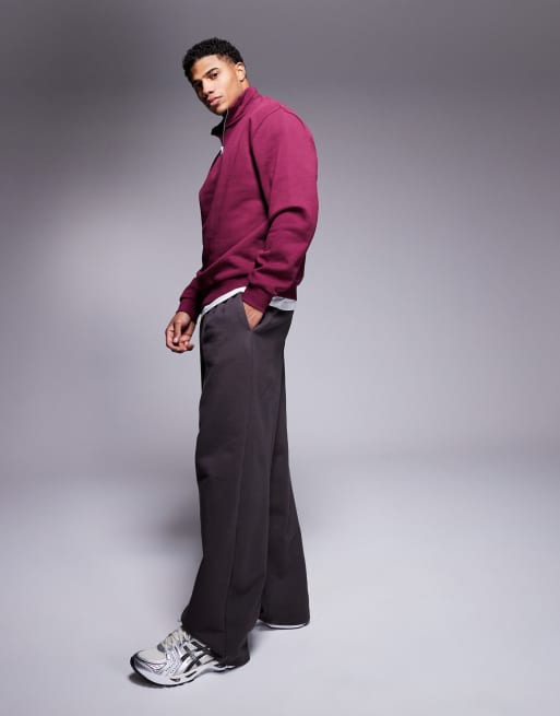 Joggers marrón oscuro de corte globo de tejido grueso de 400 g/m² premium de ASOS DESIGN, 2 de 5