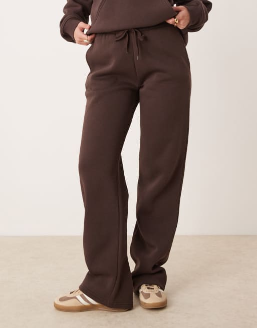 Joggers marrón oscuro sueltos de pernera recta Gina Tricot, 2 de 5