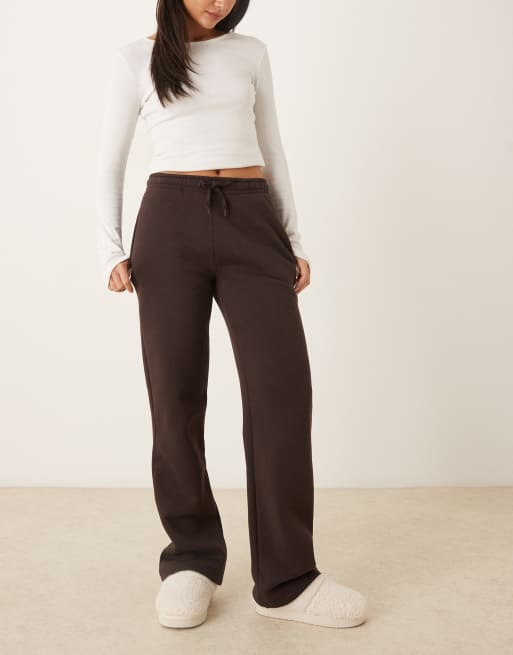 Joggers marrón oscuro sueltos de pernera recta Gina Tricot , 2 de 5