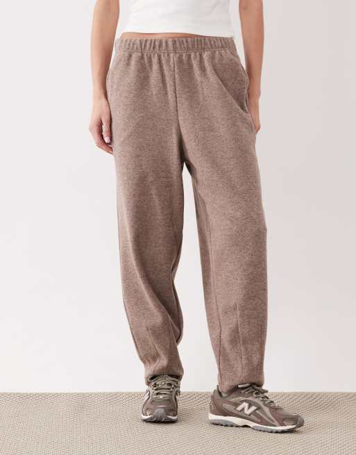 Joggers marrones de pernera barrel de punto de Threadbare, 3 de 5