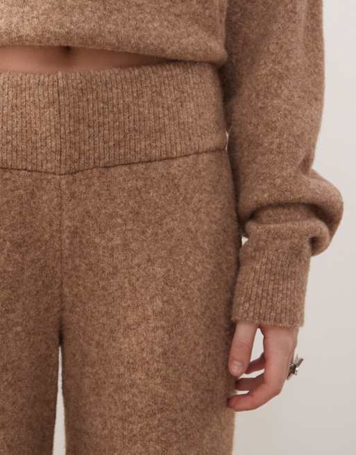 Joggers marrones extragrandes de punto de COLLUSION (parte de un conjunto), 3 de 5