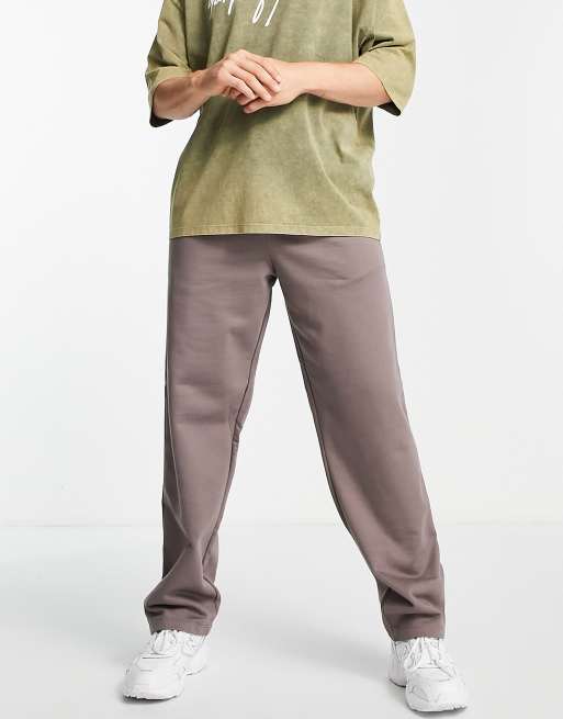 Joggers marrones extragrandes de punto grueso de tejido orgánico de ASOS DESIGN (parte de un conjunto)