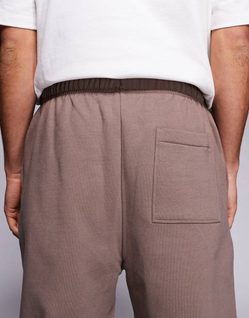 Joggers marrones extragrandes de tejido grueso de 400 g/m² premium de ASOS DESIGN , 5 de 5