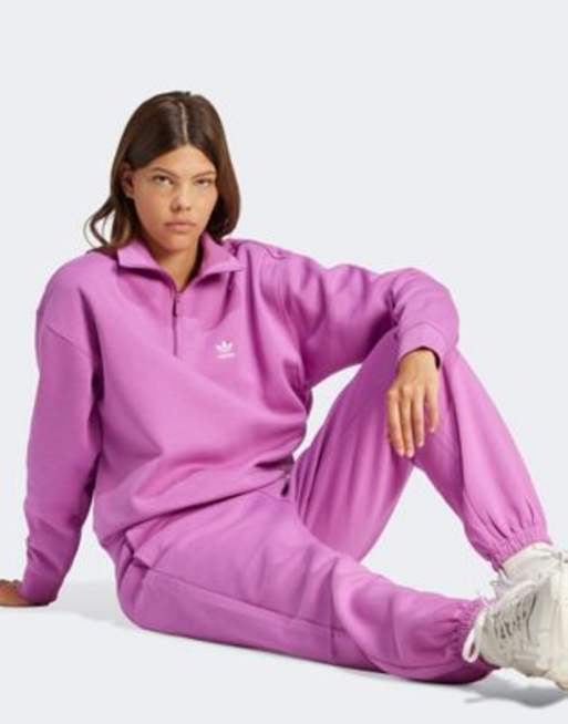 Joggers morados de felpa Essentials de adidas Originals