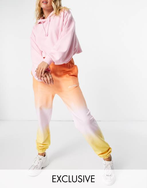 Joggers multicolor con degradado efecto puesta de sol de COLLUSION (parte de un conjunto)