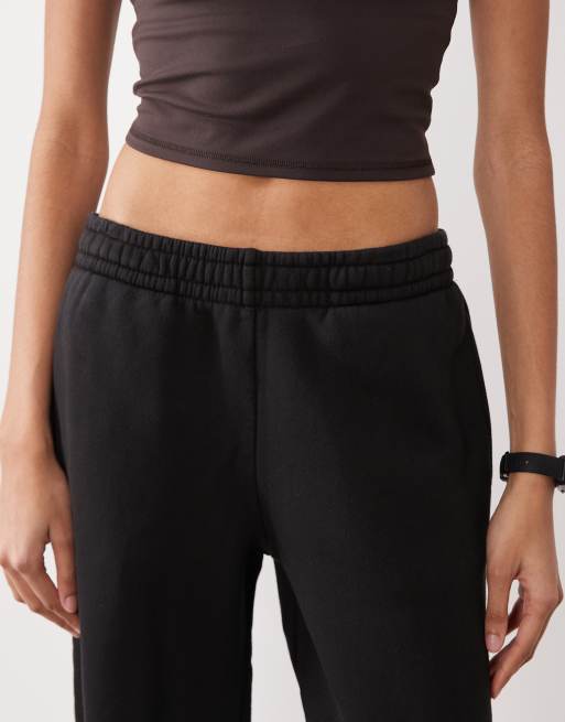 Joggers negro lavado de pernera ancha de tejido grueso de algodón de 440 g/m² Icon Rest Day de 4505 Tall, 4 de 5