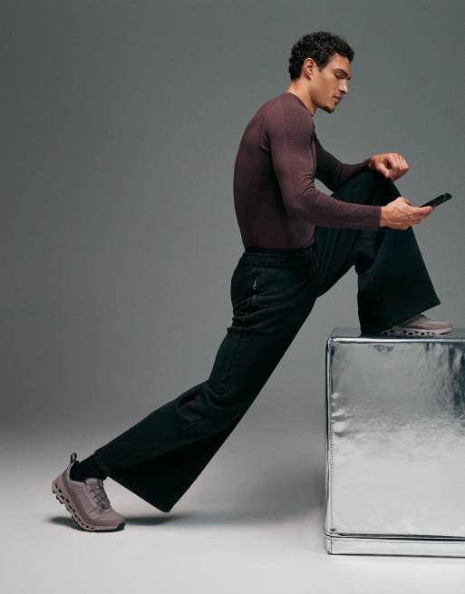 Joggers negro lavado ultragrandes con bolsillos con cremallera de algodón grueso de 440 g/m² Rest Day de 4505, 3 de 5