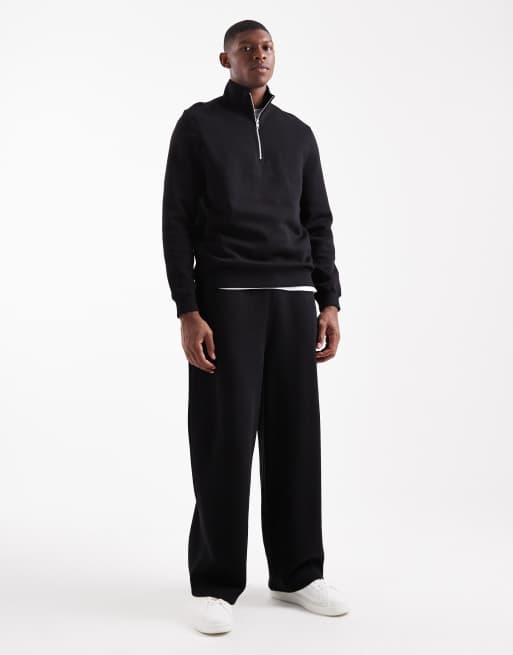 Joggers negros básicos de pernera ancha de ASOS DESIGN , 2 de 5