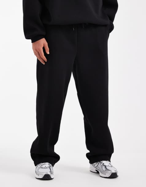 Joggers negros básicos de pernera ancha de ASOS DESIGN - view 1