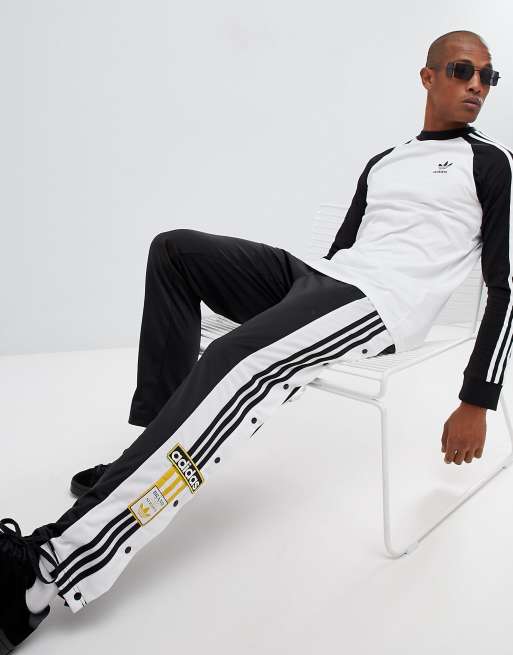 Joggers negros con botones de presión Adibreak de Originals | ASOS